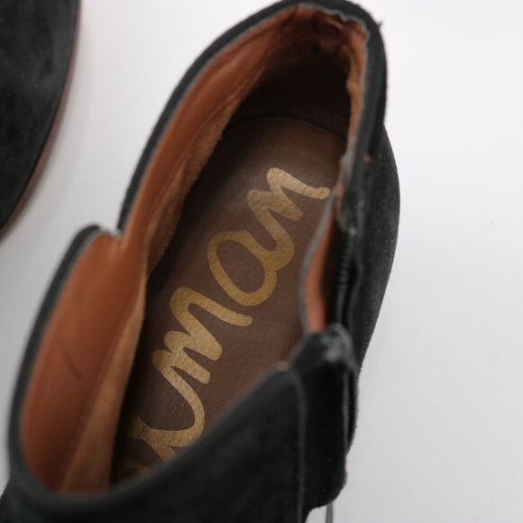 Sam Edelman Womens Petty Boot Size 9.5 Black Suede Bootie Block Heel Boho Comfy - Picture 10 of 11